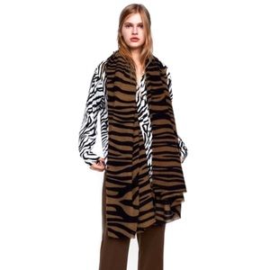 Zara Zebra Brown Scarf